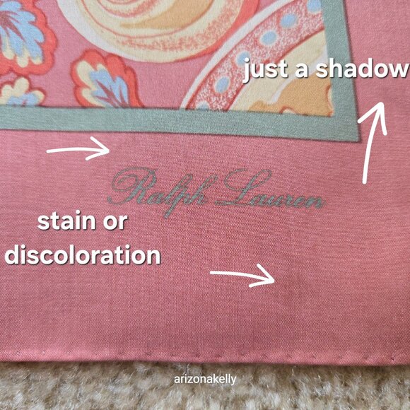 Ralph Lauren Silk Square Scarf Pink - Picture 7 of 12